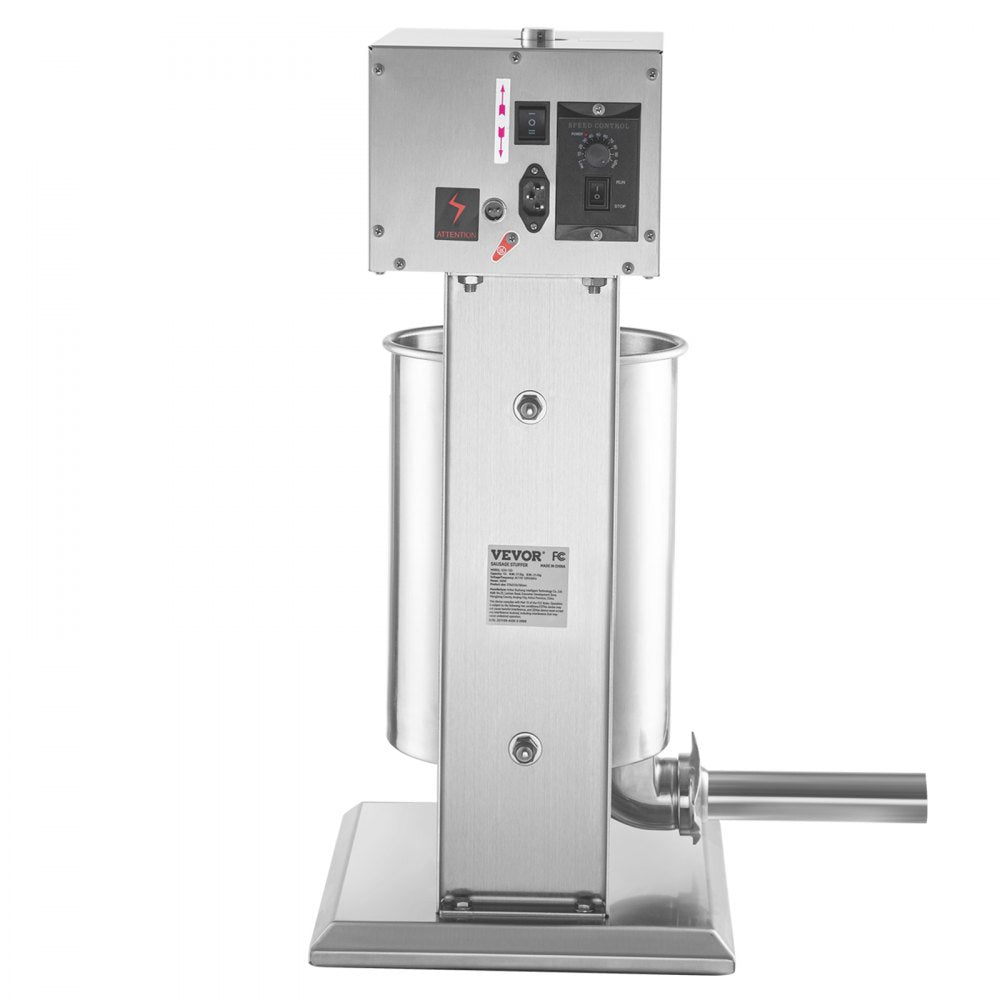 XZM-10D - 10L Stainless Steel Electric Sausage Stuffer with Variable Speed