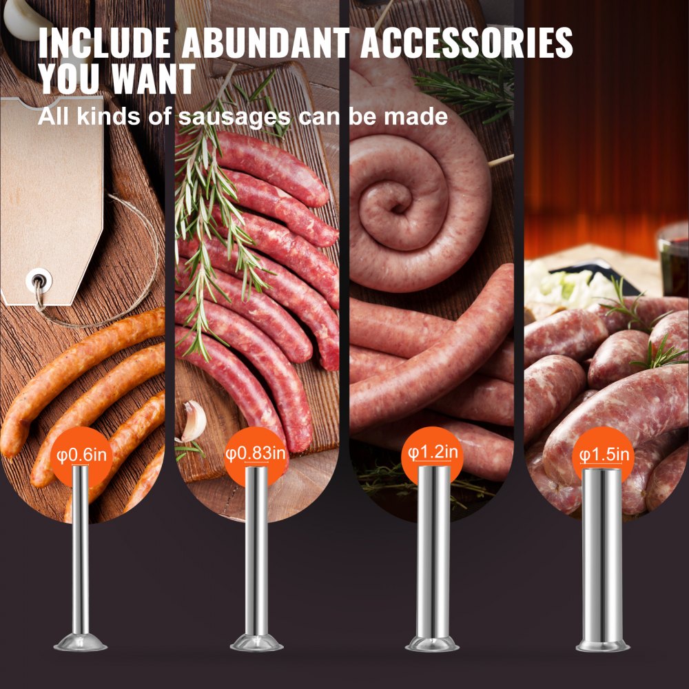 XZM-15D - 15L Electric Sausage Stuffer with 260W Motor and Foot Pedal