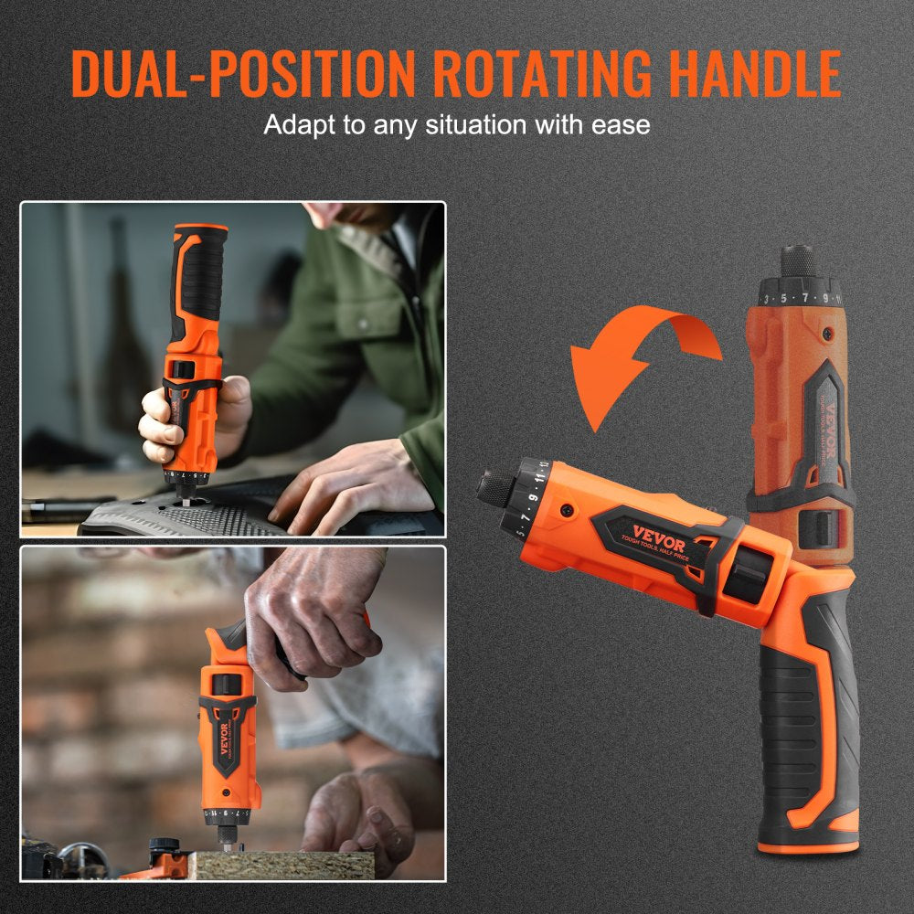 KWSD03-72 - VEVOR 8V Cordless Screwdriver with 82 Accessories and LED Light