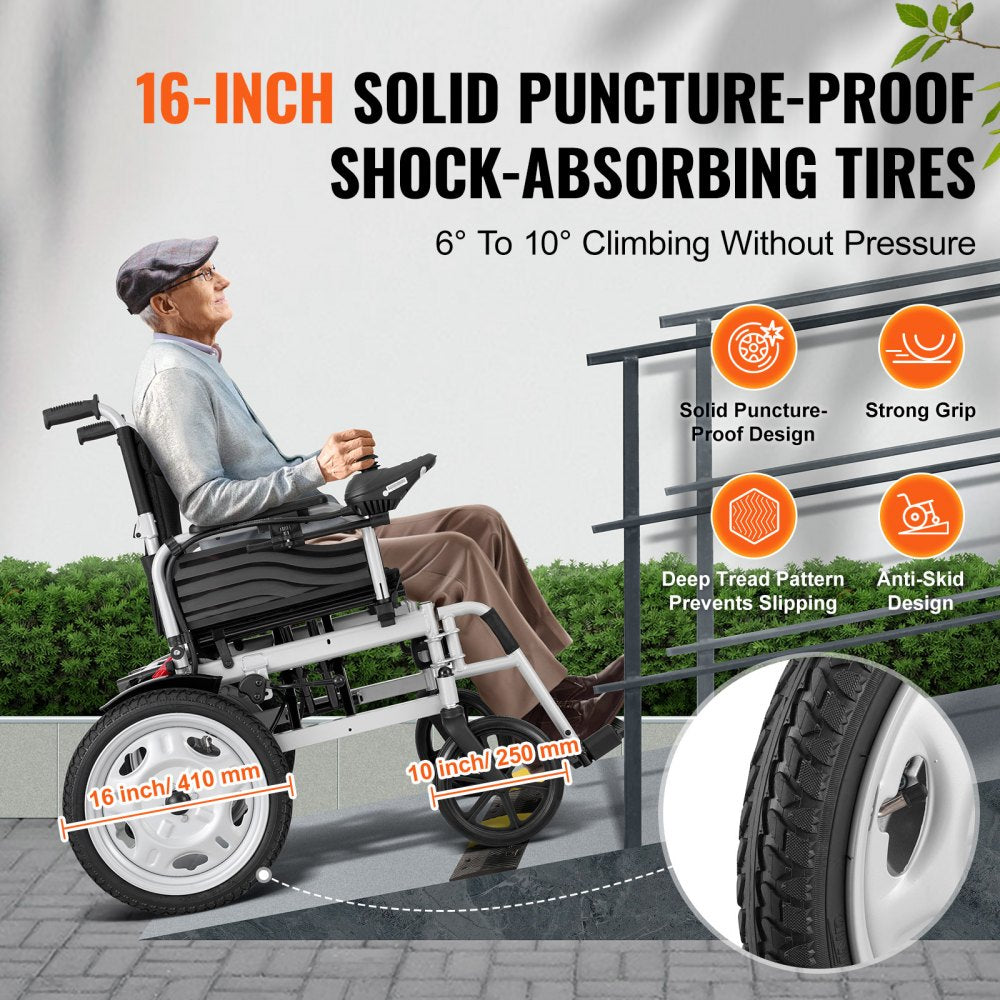 W5216 - Folding Electric Wheelchair, 12.5 Mile Range, Joystick Control