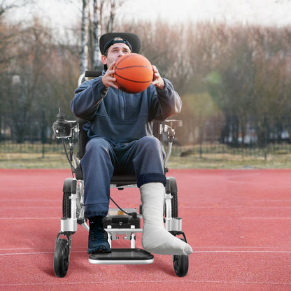 JRWD6012 - Durable Aluminum Electric Wheelchair with 20" Seat Width