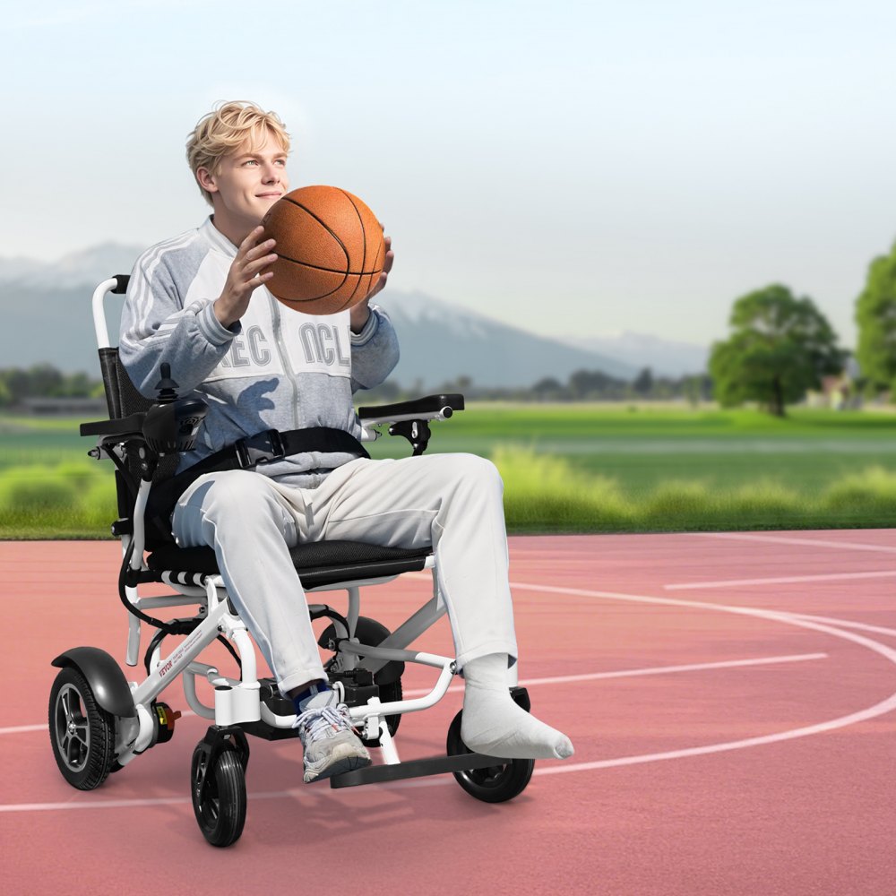 JRWD6010 - Portable Electric Wheelchair with Collapsible Frame & 300lbs Capacity