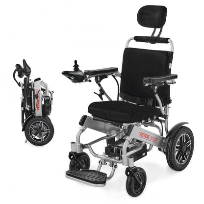 JRWD6012 - Foldable Electric Wheelchair with Shock-Absorbing Tires, 300lbs Capacity