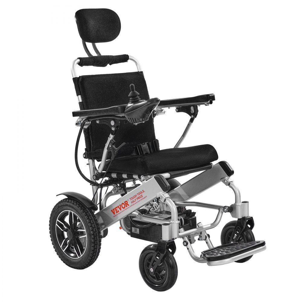 JRWD6012 - Foldable Electric Wheelchair with Shock-Absorbing Tires, 300lbs Capacity