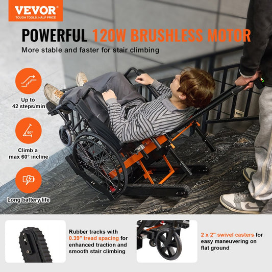 YHR-LD02 - Powerful 450 lbs Electric Stair Climbing Dolly with Adjustable Handle