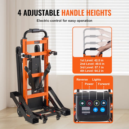 YHR-LD02 - Powerful 450 lbs Electric Stair Climbing Dolly with Adjustable Handle