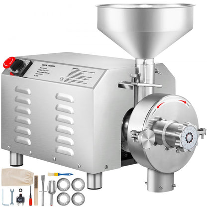 HR-3000 - 3000W Stainless Steel Commercial Grain Grinder for Versatile Use
