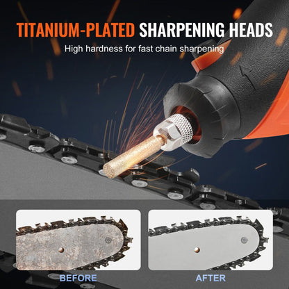 DM-130E - High-Speed Portable Chainsaw Sharpener with Adjustable Angle Attachment