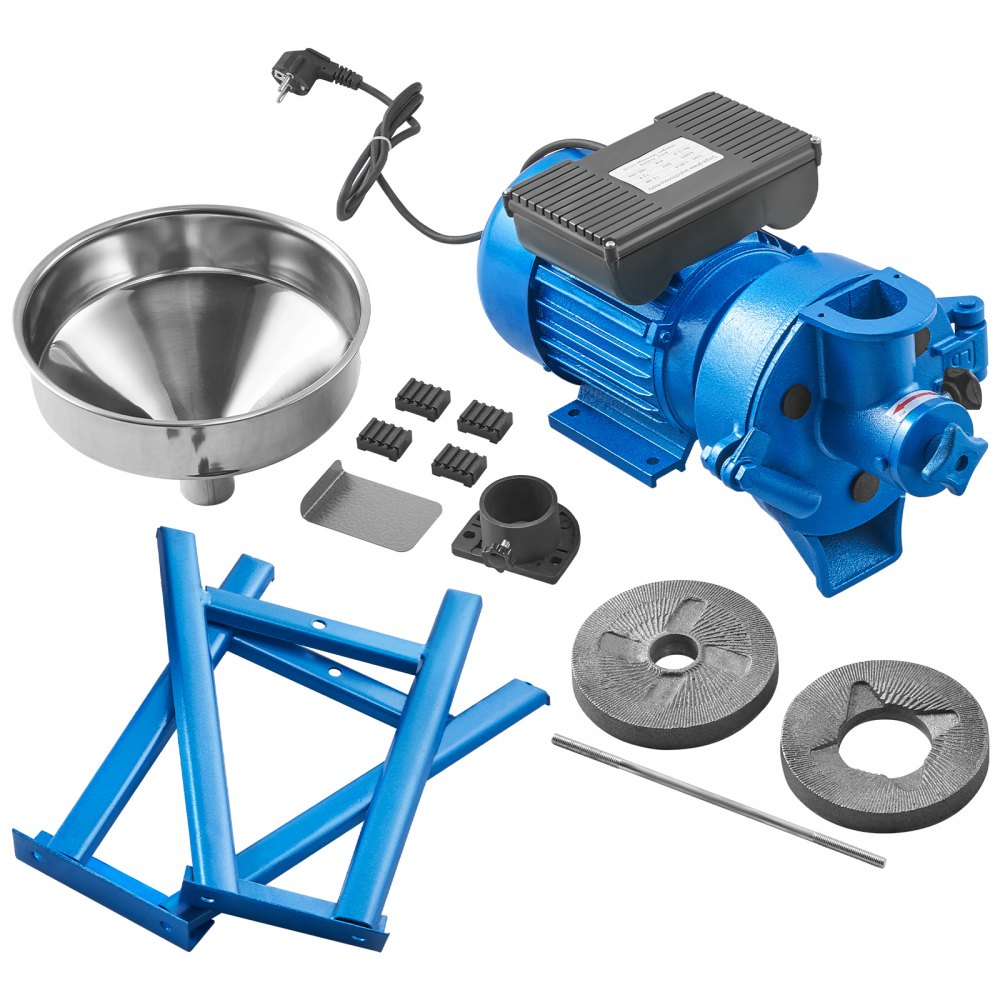 MFS-140 - 1500W Stainless Steel Electric Grain Mill with Funnel Design