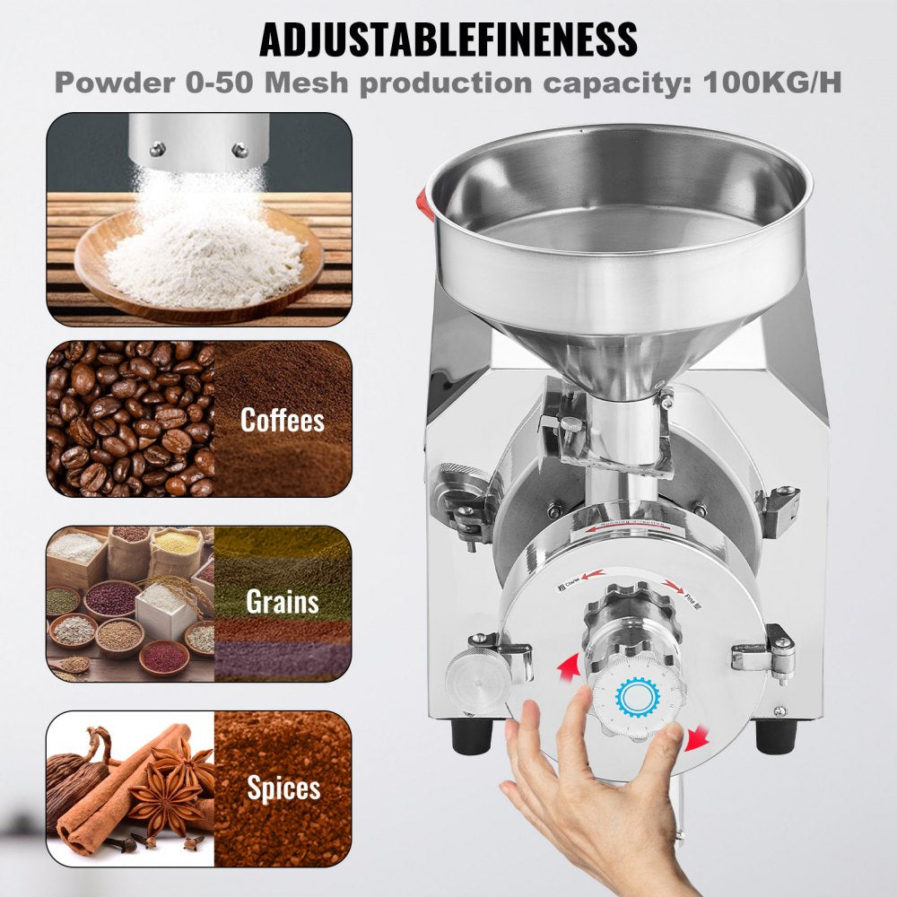 3000 - 3KW Grain Mill Grinder for Efficient Dry & Oily Material Processing