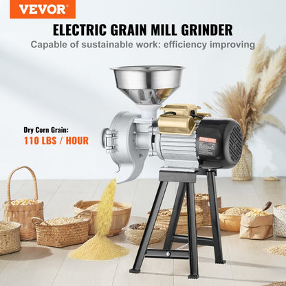 GM-002 - Durable 3000W Electric Grain Mill for Dry & Wet Grinding