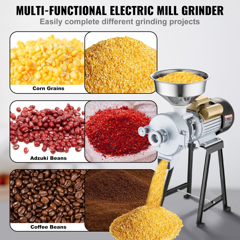 GM-002 - Durable 3000W Electric Grain Mill for Dry & Wet Grinding