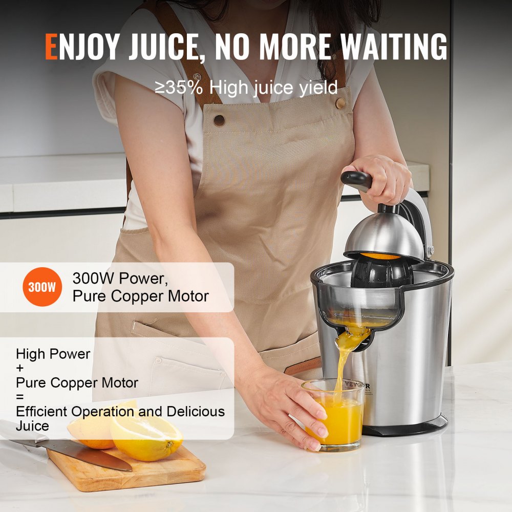CJ-187 - 300W VEVOR Citrus Juicer with Dual Size Cones