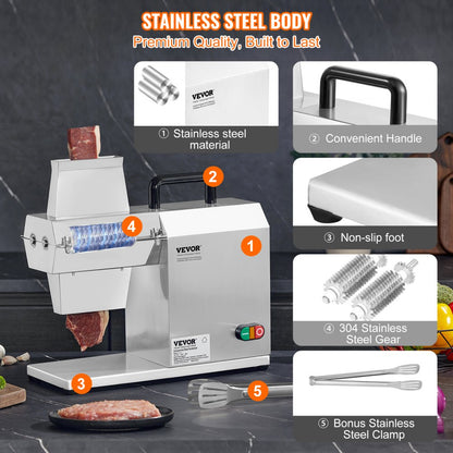 LT-01 - Heavy Duty 450W Meat Tenderizer for Fast Processing