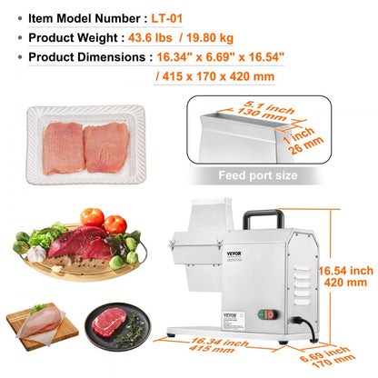LT-01 - Heavy Duty 450W Meat Tenderizer for Fast Processing