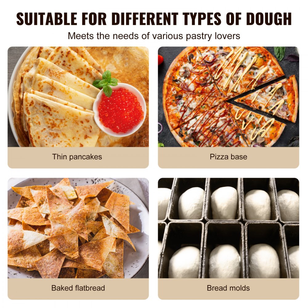 APD40 - Stainless Steel Pizza Dough Roller with Adjustable Thickness Control