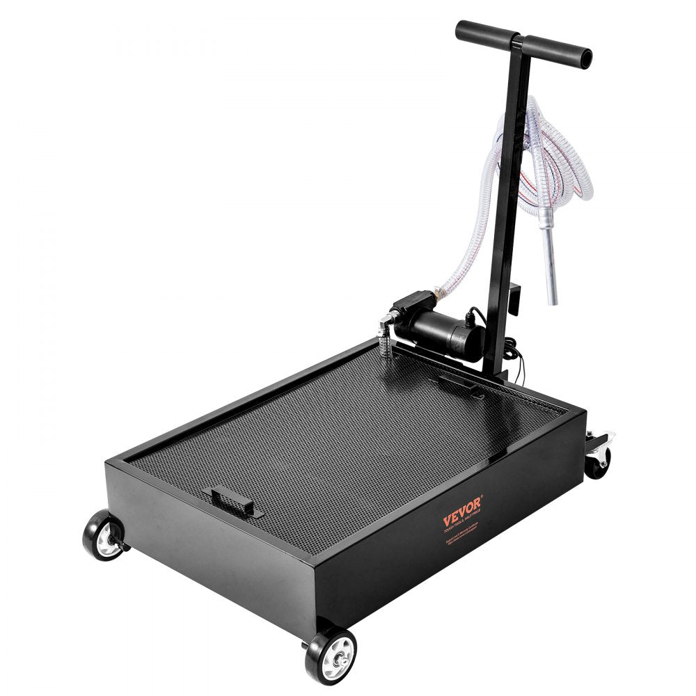 010205287930 - Durable 15-Gallon Low-Profile Oil Drain Pan with Pump