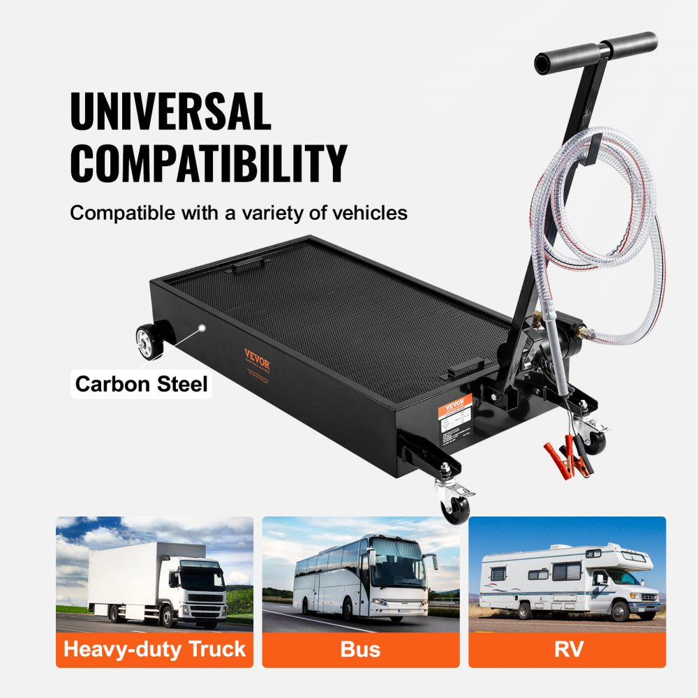 010499295400 - VEVOR Low Profile 20-Gallon Oil Drain Pan with Electric Pump