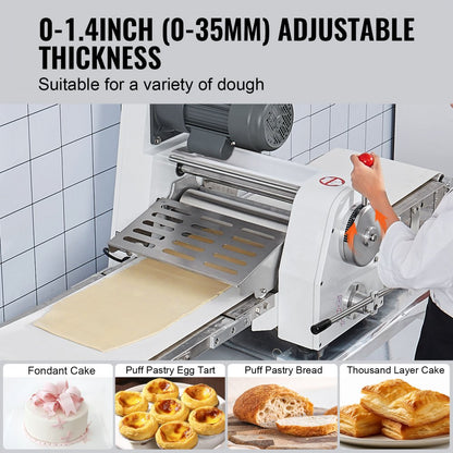 SPL520 - Electric Dough Sheeter, 1.4" Thickness for Perfect Pastries