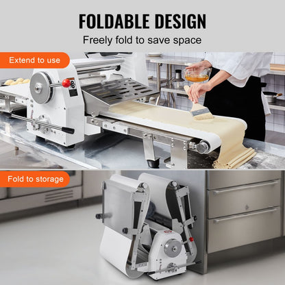 SPL520 - Electric Dough Sheeter, 1.4" Thickness for Perfect Pastries