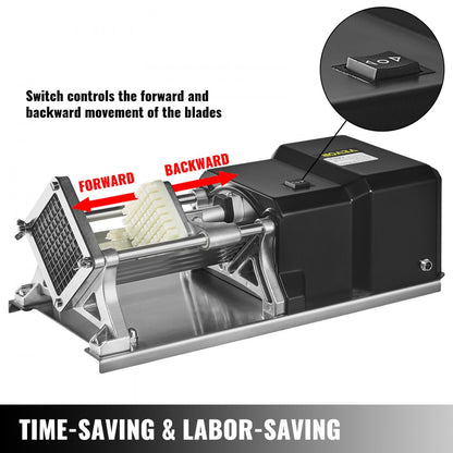 010734258215 - Electric Potato Cutter with 4 Blades, Safe & Easy Operation