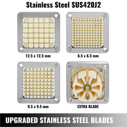 010734258215 - Electric Potato Cutter with 4 Blades, Safe & Easy Operation