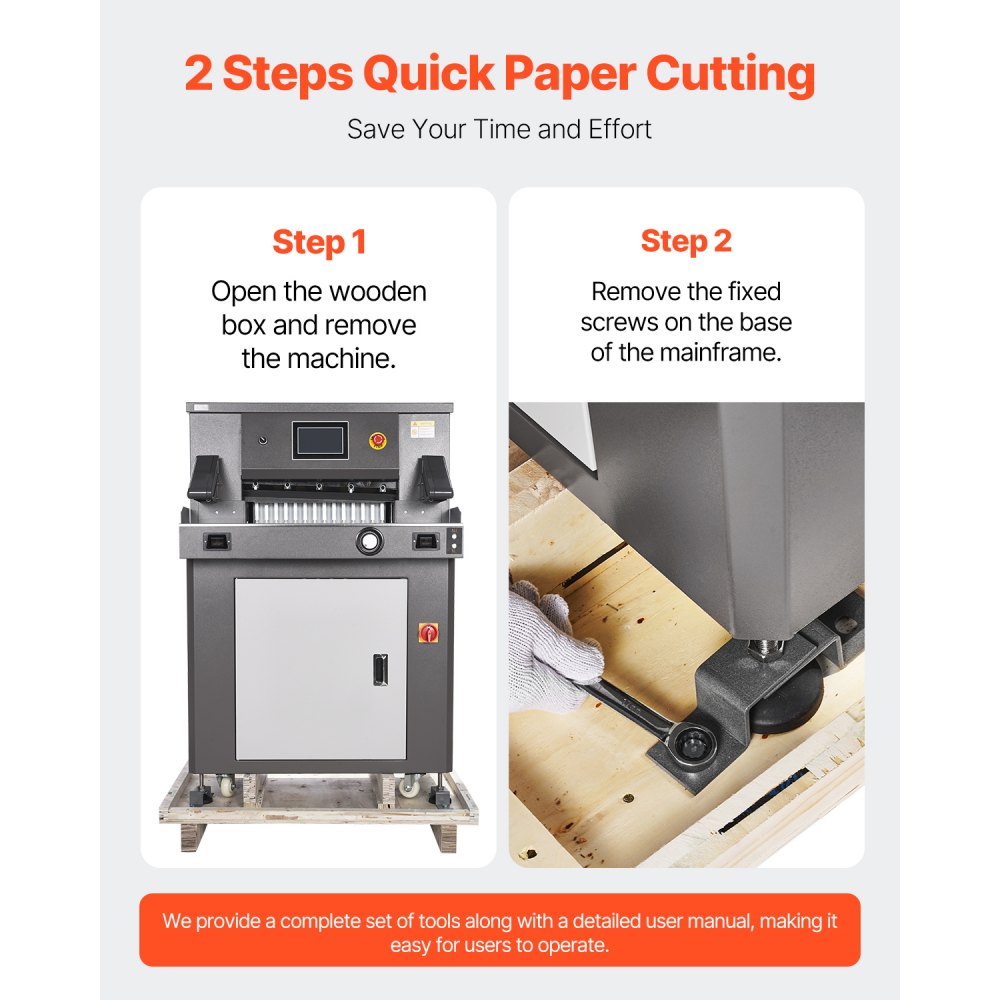 E520T - VEVOR 20.28" Electric Paper Cutter with Touchscreen Control