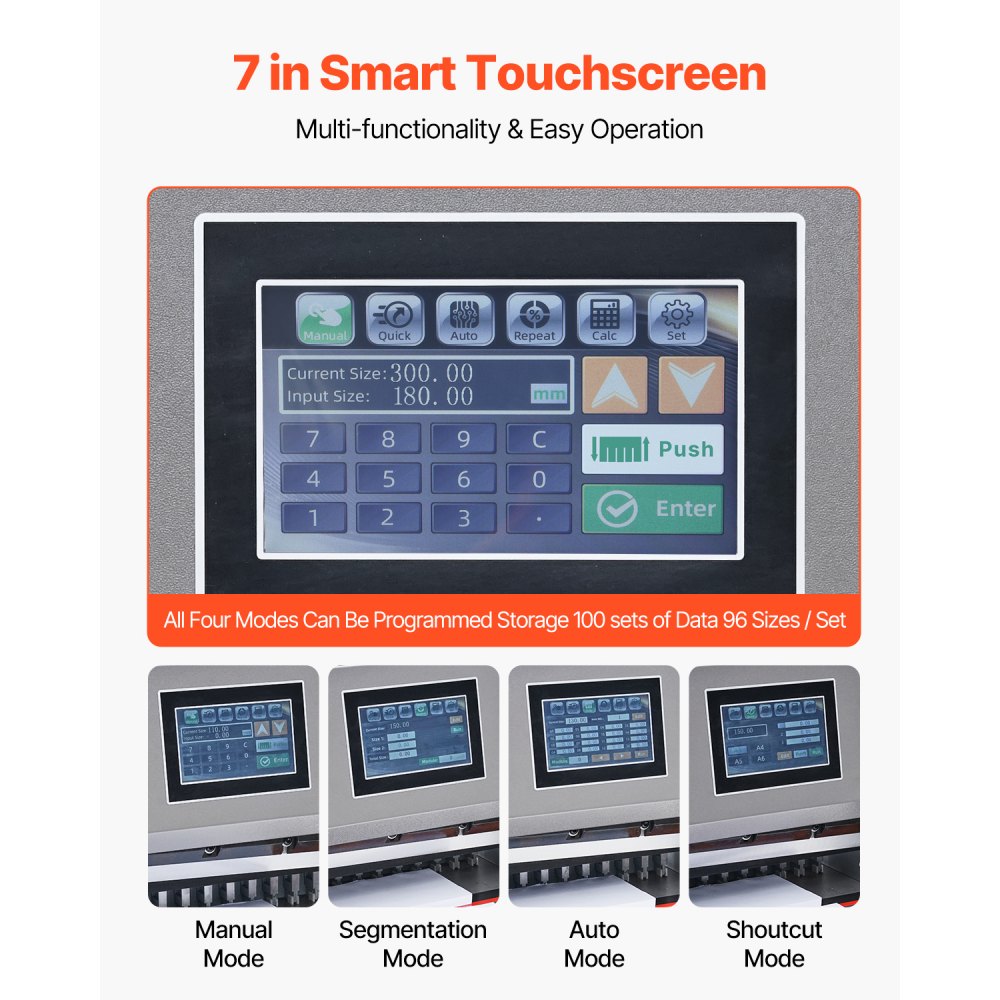 H520TV7 - 20.28" Electric Hydraulic Paper Cutter with Touchscreen & Precision Cutting