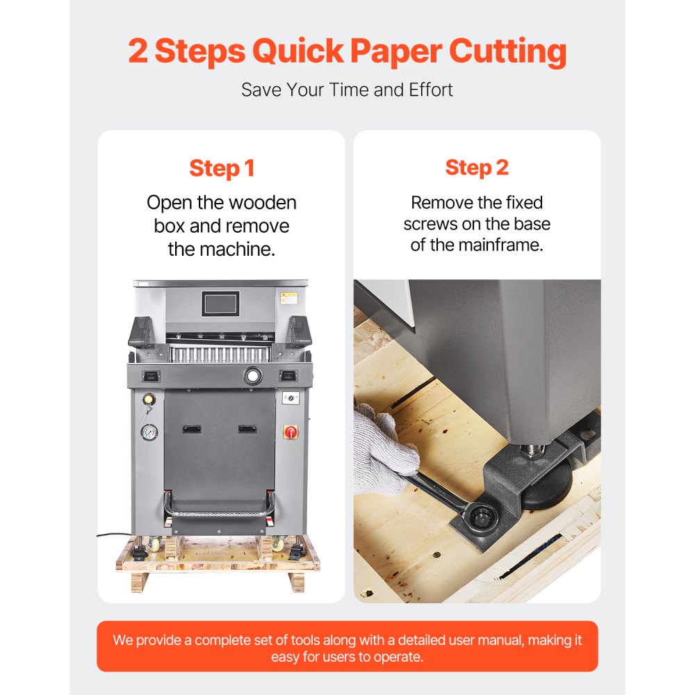H520TV7 - 20.28" Electric Hydraulic Paper Cutter with Touchscreen & Precision Cutting