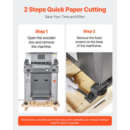 H520TV7 - 20.28" Electric Hydraulic Paper Cutter with Touchscreen & Precision Cutting