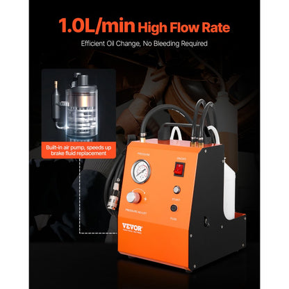 YS-0115A - Electric Brake Fluid Replacement Kit with 17 Adapters, 12V/220V Support