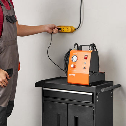 YS-0115A - Electric Brake Fluid Replacement Kit with 17 Adapters, 12V/220V Support