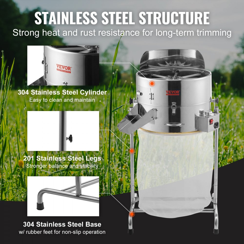 TM18-S-D - VEVOR 18" Electric Bud Trimmer with Adjustable Speed & Stainless Steel Blades