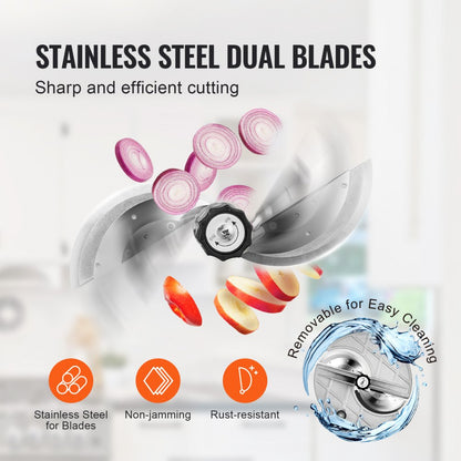SL-06 - Adjustable Electric Vegetable Slicer, 0-0.5" Thickness for Perfect Cuts