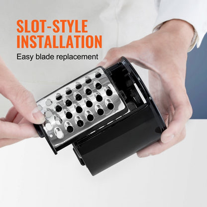 VS1J-S - Powerful 250W Electric Cheese Grater with 5 Stainless Steel Blades