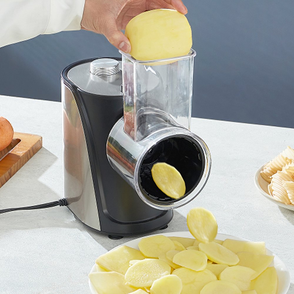 VS1J-S - Powerful 250W Electric Cheese Grater with 5 Stainless Steel Blades