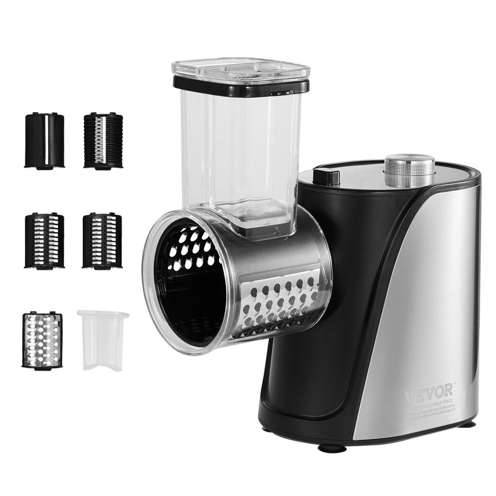 VS1J-S - Powerful 250W Electric Cheese Grater with 5 Stainless Steel Blades