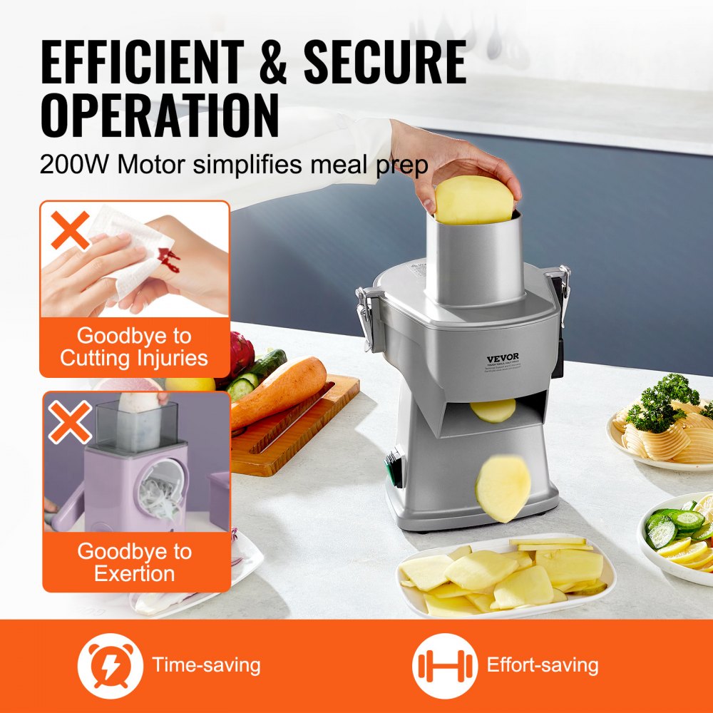 GJ817 - 4-in-1 Electric Slicer with Adjustable Thickness & Durable Shell