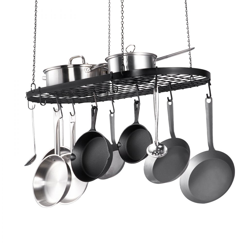 LX-P9251D - 32" Carbon Steel Hanging Pot Rack with Easy Installation