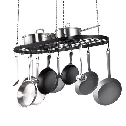 LX-P9251D - 32" Carbon Steel Hanging Pot Rack with Easy Installation