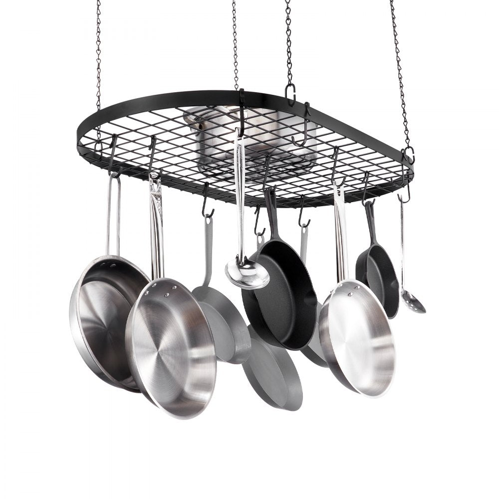 LX-P9251D - 32" Carbon Steel Hanging Pot Rack with Easy Installation