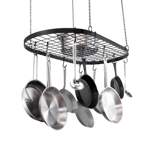 LX-P9251D - 32" Carbon Steel Hanging Pot Rack with Easy Installation