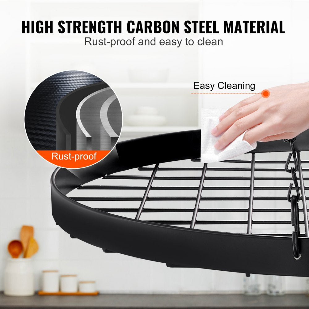 LX-P9251E - 36" Carbon Steel Hanging Pot Rack with 20 S-Hooks