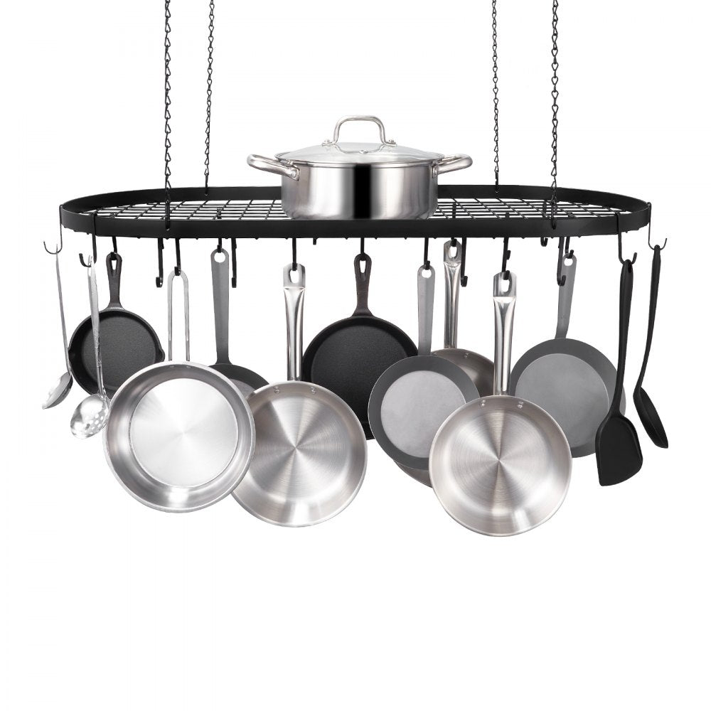 LX-P9251E - 36" Carbon Steel Hanging Pot Rack with 20 S-Hooks