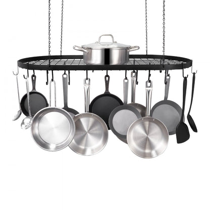 LX-P9251E - 36" Carbon Steel Hanging Pot Rack with 20 S-Hooks