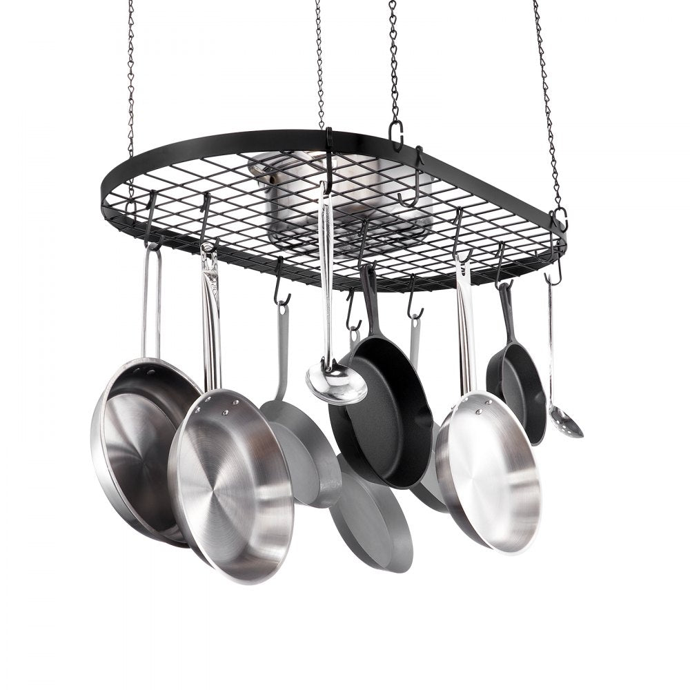 LX-P9251E - 36" Carbon Steel Hanging Pot Rack with 20 S-Hooks