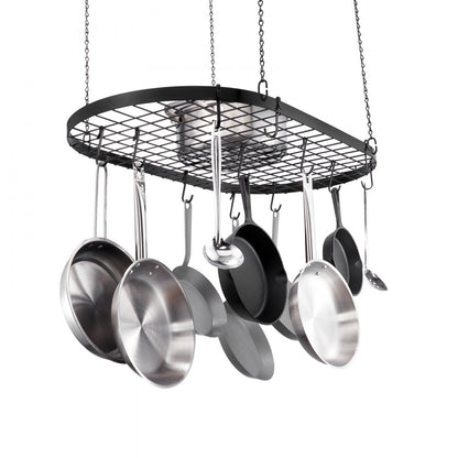 LX-P9251E - 36" Carbon Steel Hanging Pot Rack with 20 S-Hooks