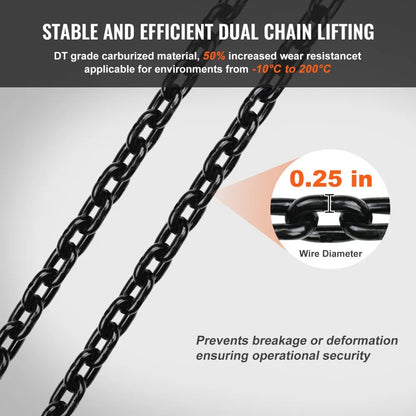 H10 - 2200 lbs VEVOR Electric Chain Hoist, 20 ft Lifting Power