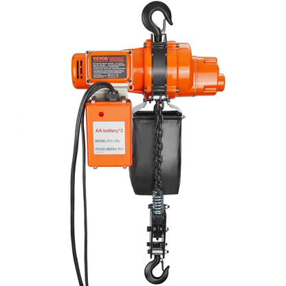 H10 - 2200 lbs VEVOR Electric Chain Hoist, 20 ft Lifting Power