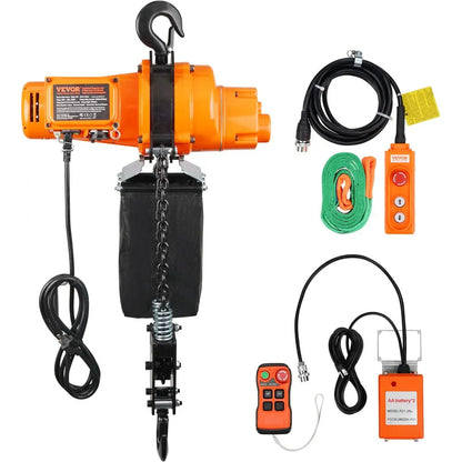H10 - 2200 lbs VEVOR Electric Chain Hoist, 20 ft Lifting Power